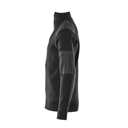 Strikket sweater med forstærkninger, uldstrikket sweater