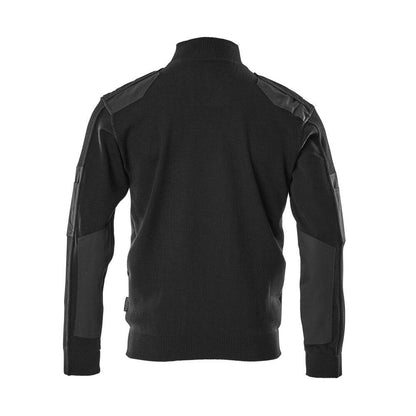 Strikket sweater med forstærkninger, uldstrikket sweater