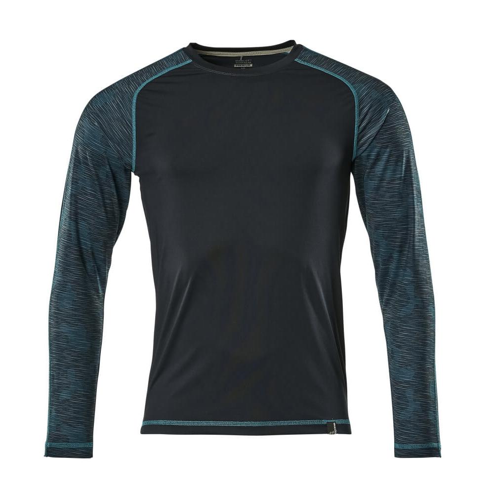 T-shirt, langærmet, fugttransporterende. T-shirt