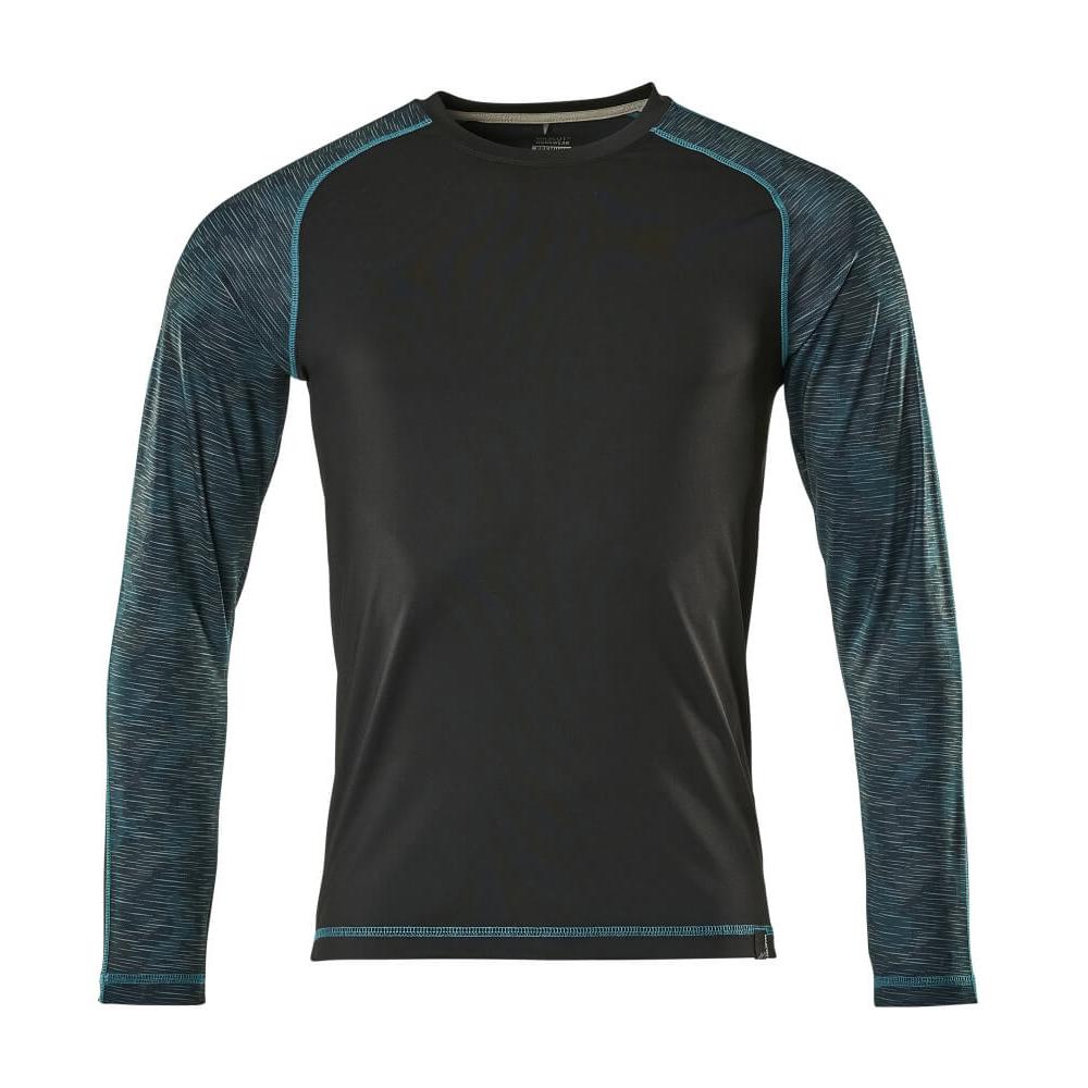 T-shirt, langærmet, fugttransporterende. T-shirt