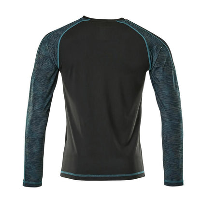 T-shirt, langærmet, fugttransporterende. T-shirt