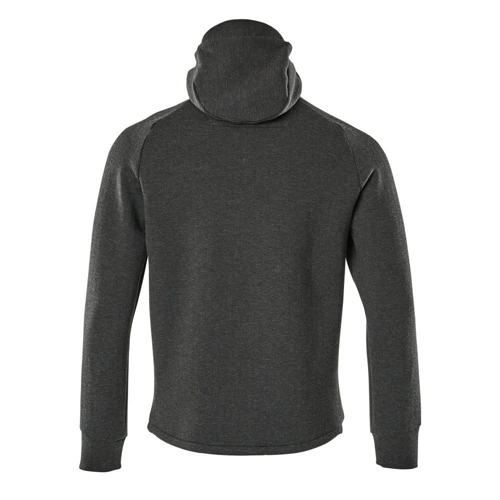 Hættetrøje, hættetrøje med lynlås, sortbroget/sort