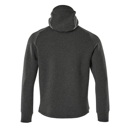 Hættetrøje, hættetrøje med lynlås, sortbroget/sort