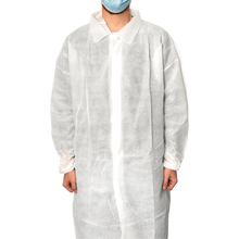 MaiMed-Coat V, besøgsfrakke af fleece med 4 trykknapper, ca. 120 cm