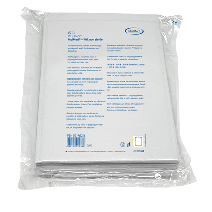 MaiMed vaskehandske, usteril, lavet af fleece