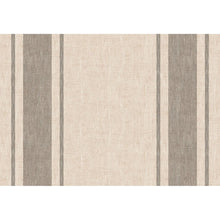 Auf einem beigefarbenen, strukturierten Hintergrund befinden sich drei vertikale Streifen mit schwarzem und grauem Fischgrätenmuster, inspiriert von der Handtuchserviette Malia 38x54 cm, Schwarz (50er Pack) der Duni GmbH. Das Design bleibt einfach und symmetrisch.