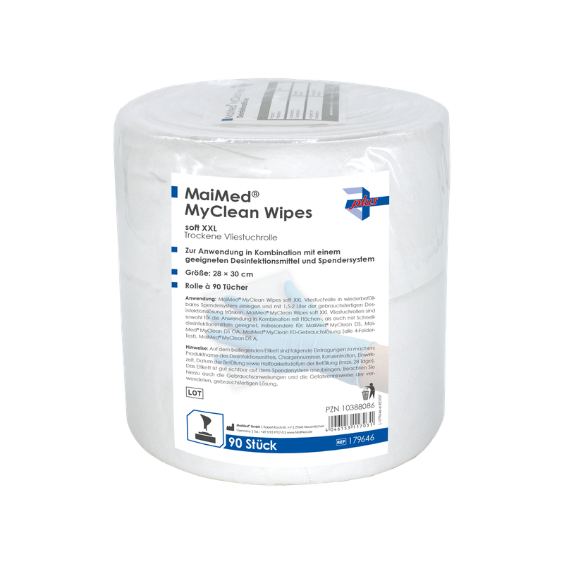 MaiMed MyClean Wipes bløde XXL desi servietter, refill 90 ark, umættede, 28x30cm | Pakke (90 ark)