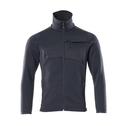 Strikket sweater med cardigan med lynlås