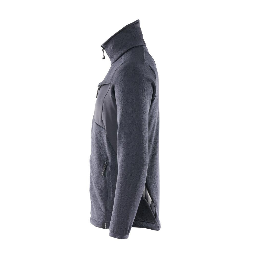 Strikket sweater med cardigan med lynlås