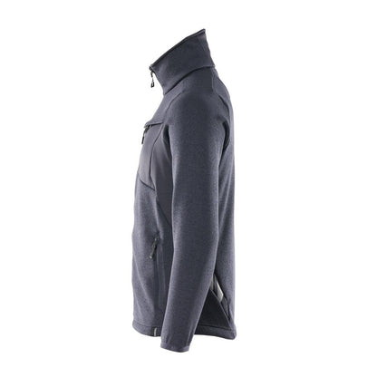 Strikket sweater med cardigan med lynlås
