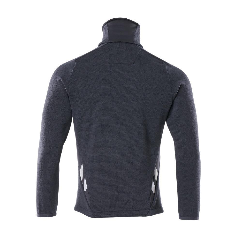 Strikket sweater med cardigan med lynlås