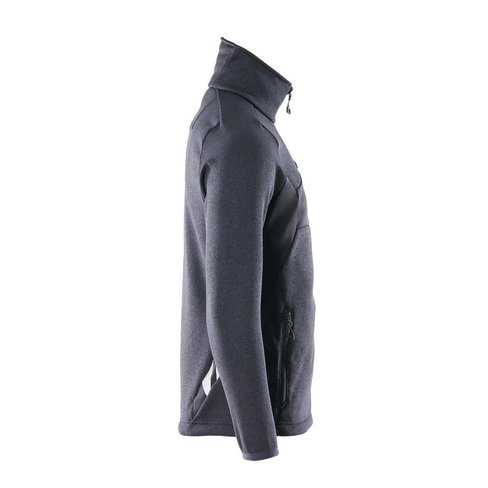 Strikket sweater med cardigan med lynlås