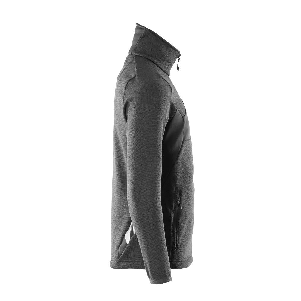 Strikket sweater med cardigan med lynlås