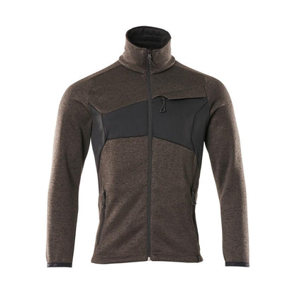 Strikket sweater med cardigan med lynlås