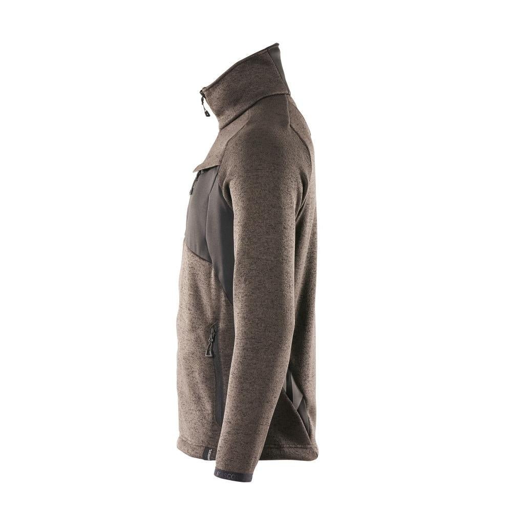 Strikket sweater med cardigan med lynlås