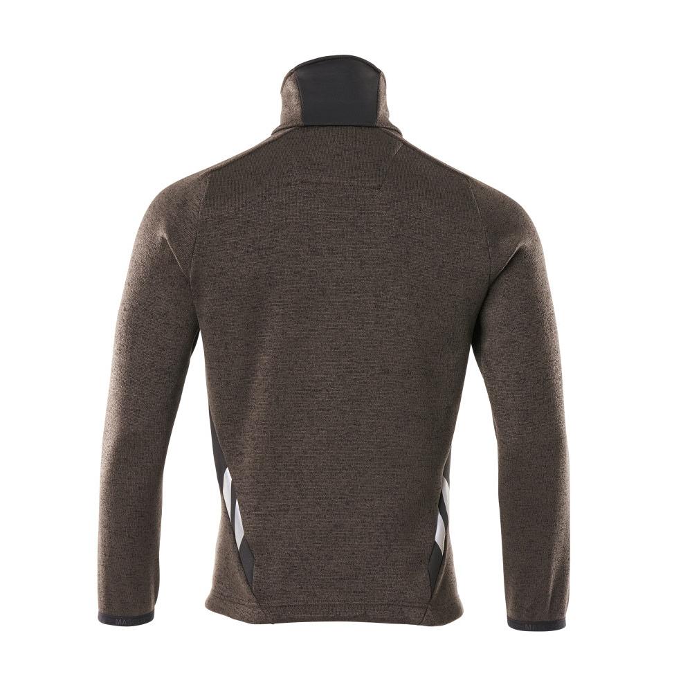 Strikket sweater med cardigan med lynlås