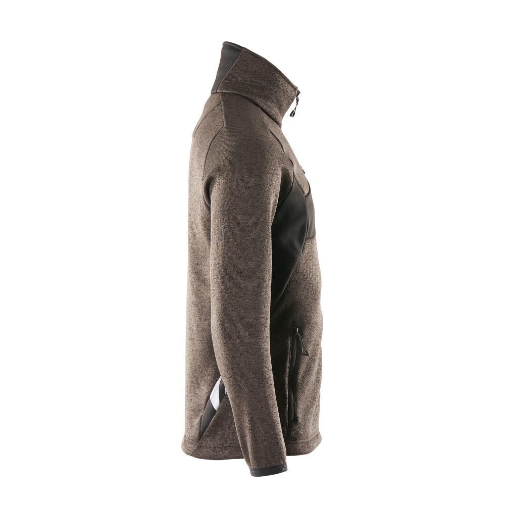 Strikket sweater med cardigan med lynlås