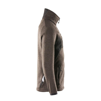 Strikket sweater med cardigan med lynlås