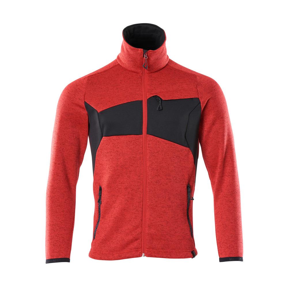 Strikket sweater med cardigan med lynlås