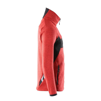 Strikket sweater med cardigan med lynlås