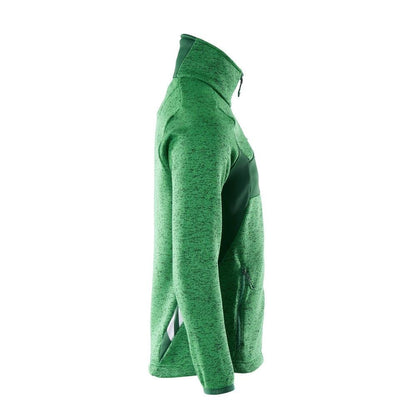 Strikket sweater med cardigan med lynlås