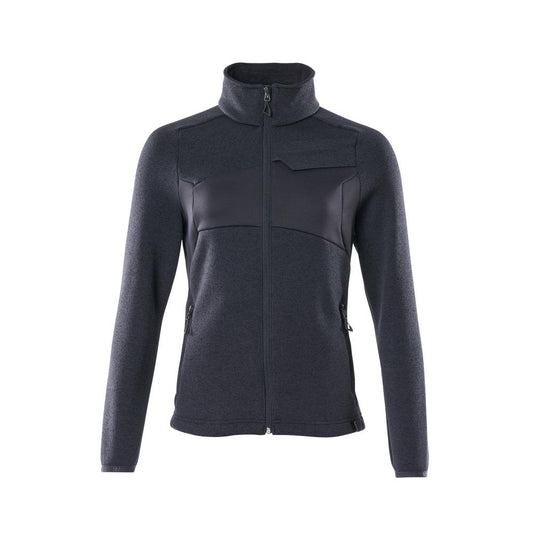 Strikket sweater med lynlås, damecardigan