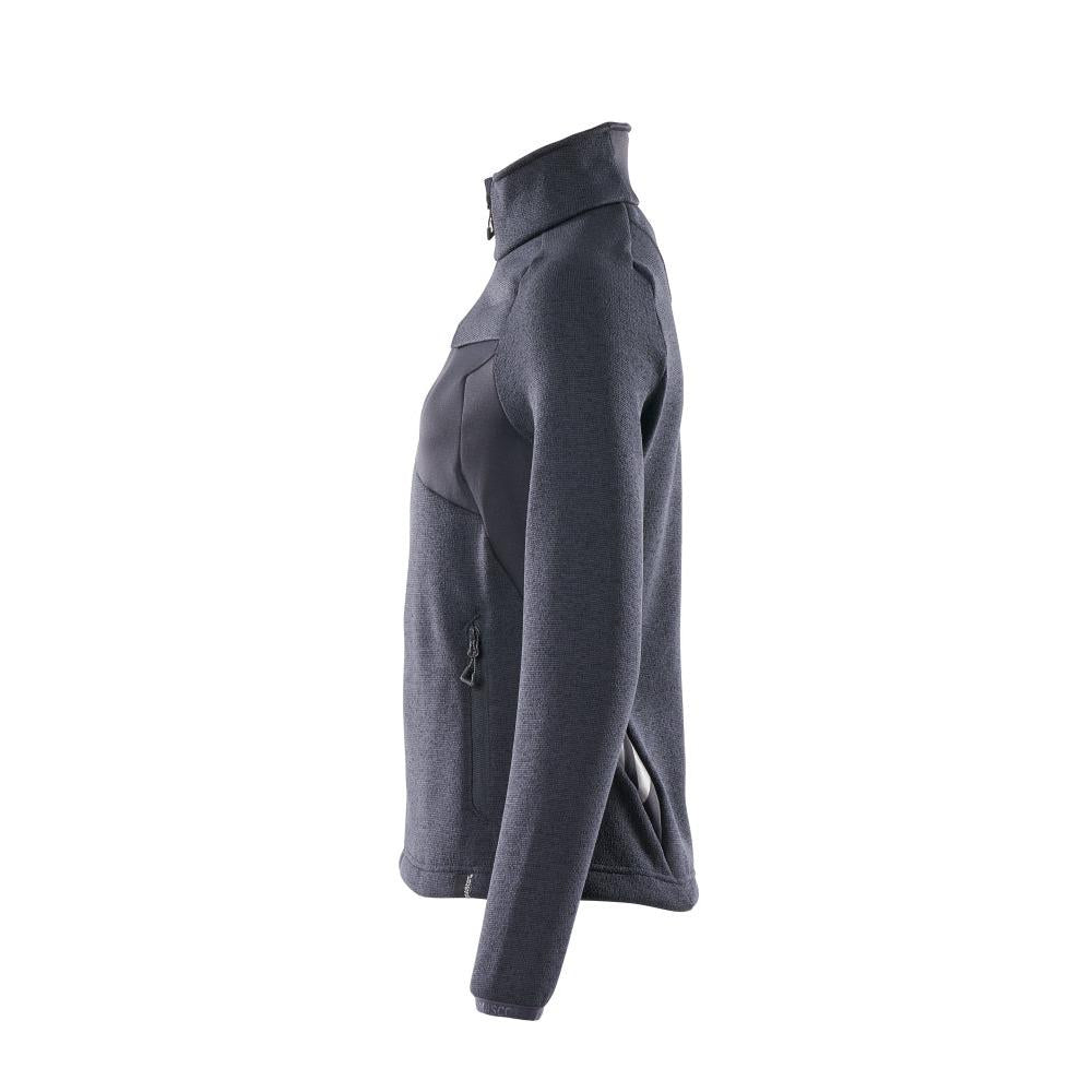 Strikket sweater med lynlås, damecardigan