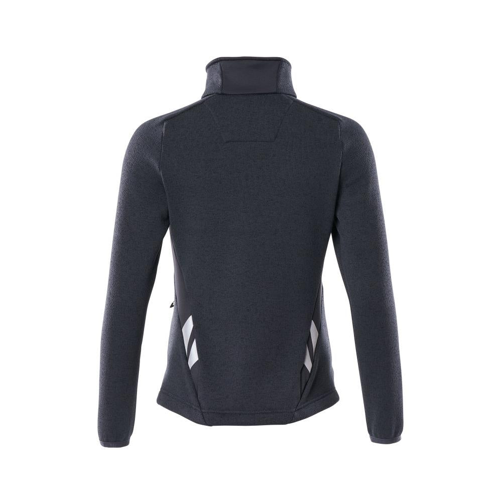 Strikket sweater med lynlås, damecardigan