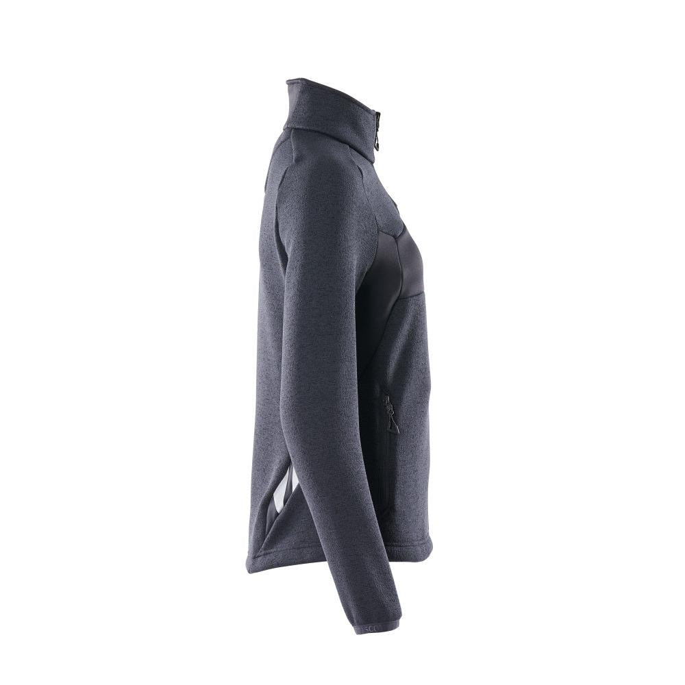 Strikket sweater med lynlås, damecardigan