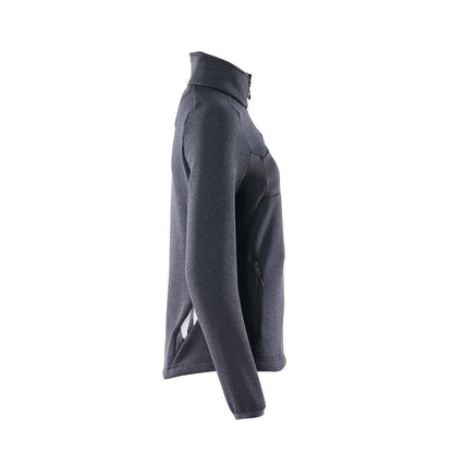 Strikket sweater med lynlås, damecardigan