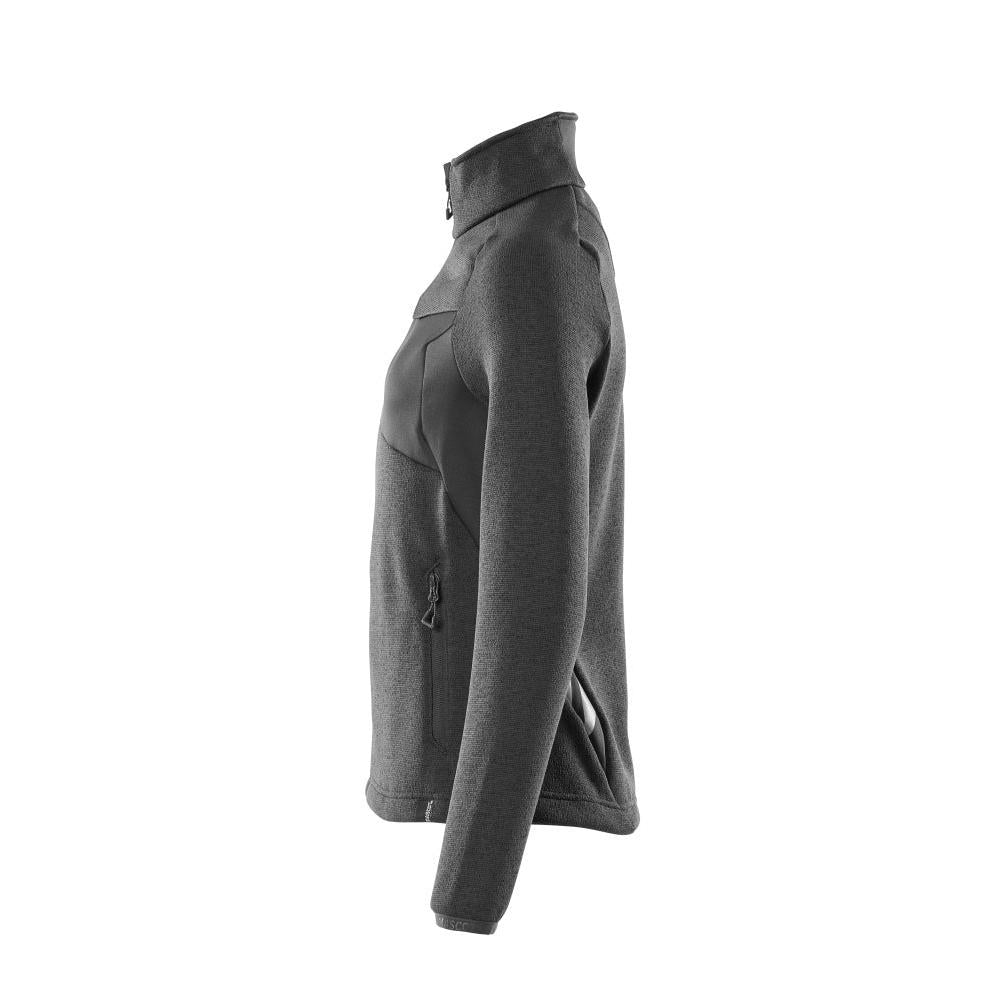 Strikket sweater med lynlås, damecardigan