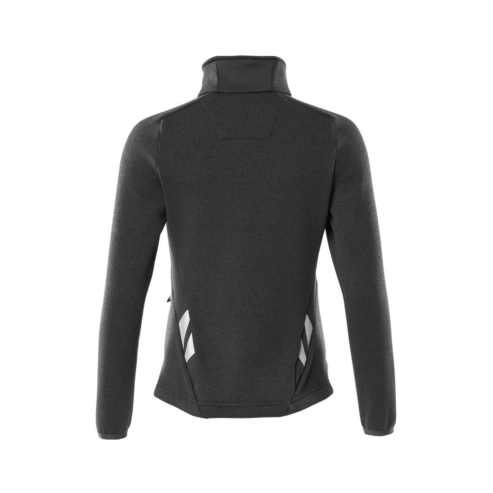 Strikket sweater med lynlås, damecardigan