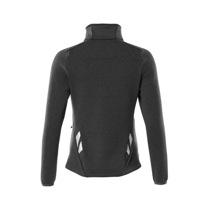 Strikket sweater med lynlås, damecardigan