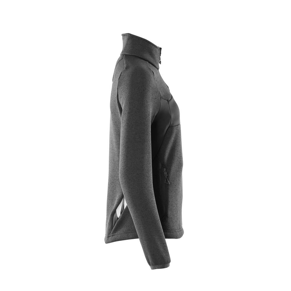 Strikket sweater med lynlås, damecardigan