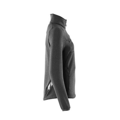 Strikket sweater med lynlås, damecardigan