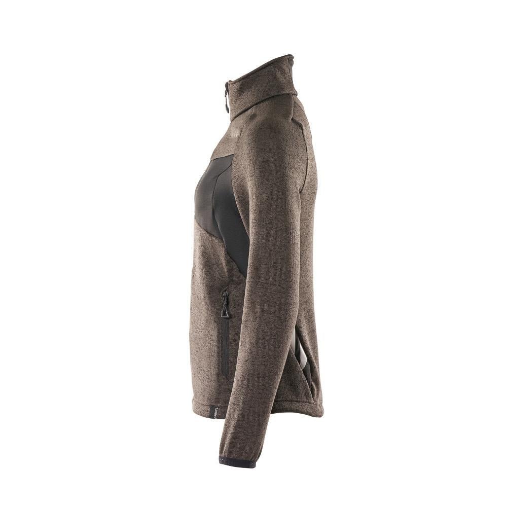 Strikket sweater med lynlås, damecardigan