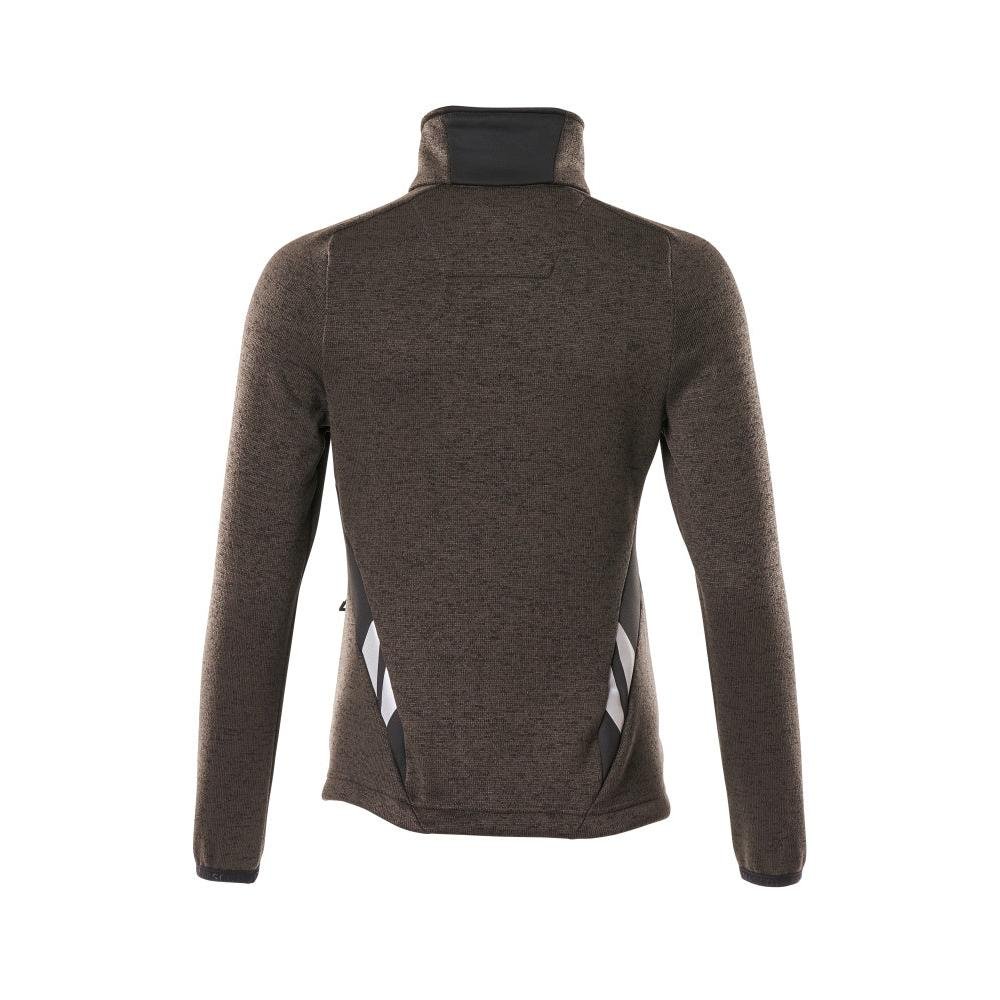 Strikket sweater med lynlås, damecardigan