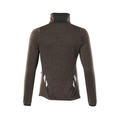 Strikket sweater med lynlås, damecardigan