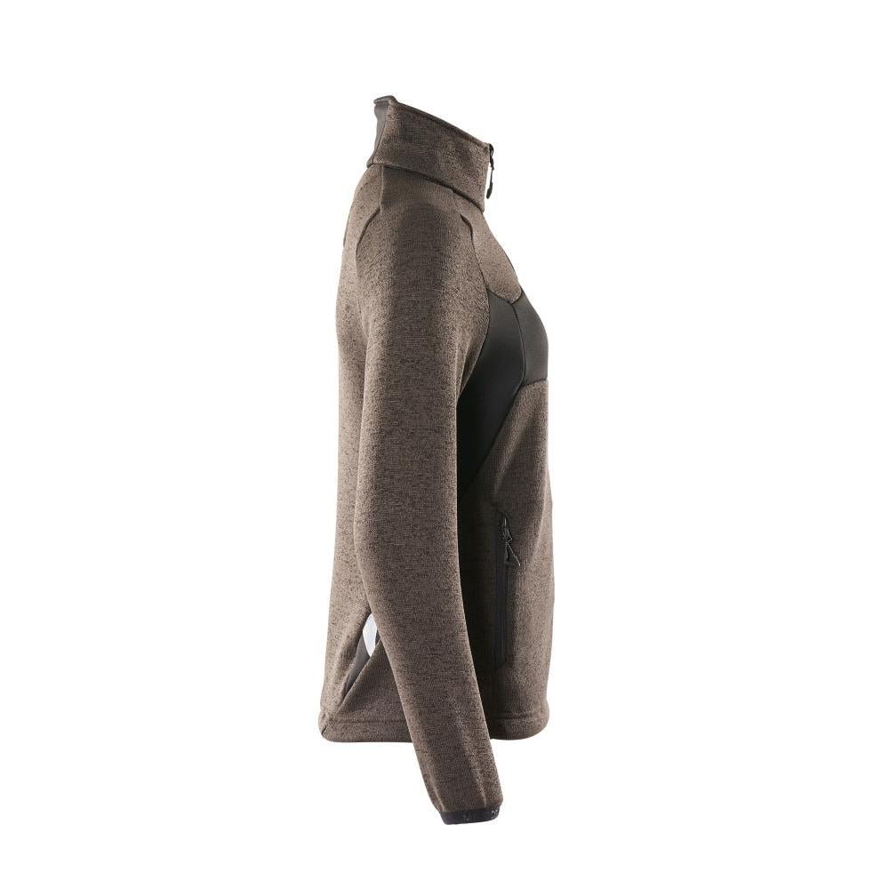 Strikket sweater med lynlås, damecardigan