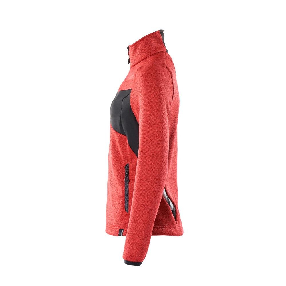 Strikket sweater med lynlås, damecardigan