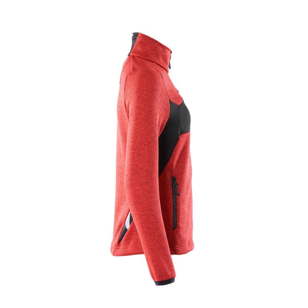Strikket sweater med lynlås, damecardigan