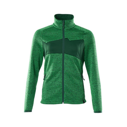 Strikket sweater med lynlås, damecardigan