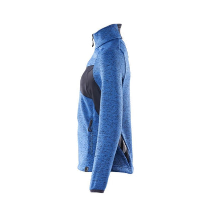 Strikket sweater med lynlås, damecardigan