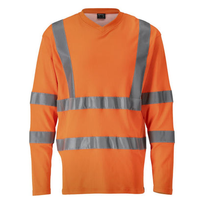 T-shirt, V-hals, langærmet t-shirt