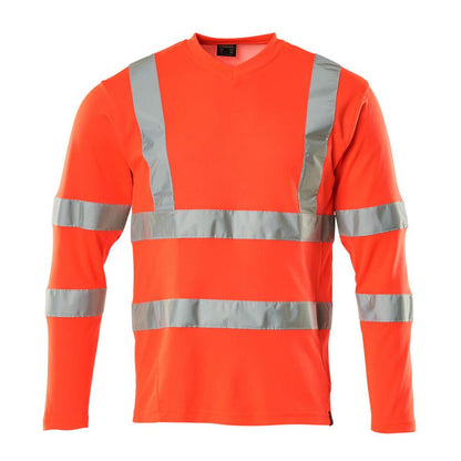 T-shirt, V-hals, langærmet t-shirt