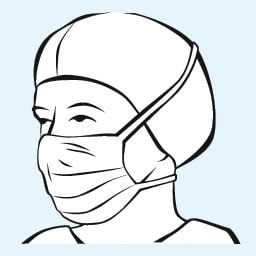 Foliodress maske anti stænk | Pakke (40 stk.)