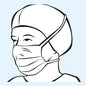 Foliodress maske anti stænk | Pakke (40 stk.)