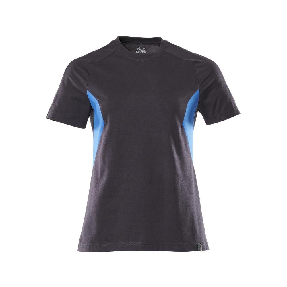 T-shirt, dame-t-shirt, sort blå/azurblå