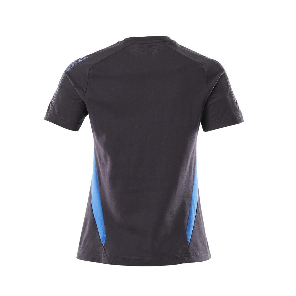T-shirt, dame-t-shirt, sort blå/azurblå