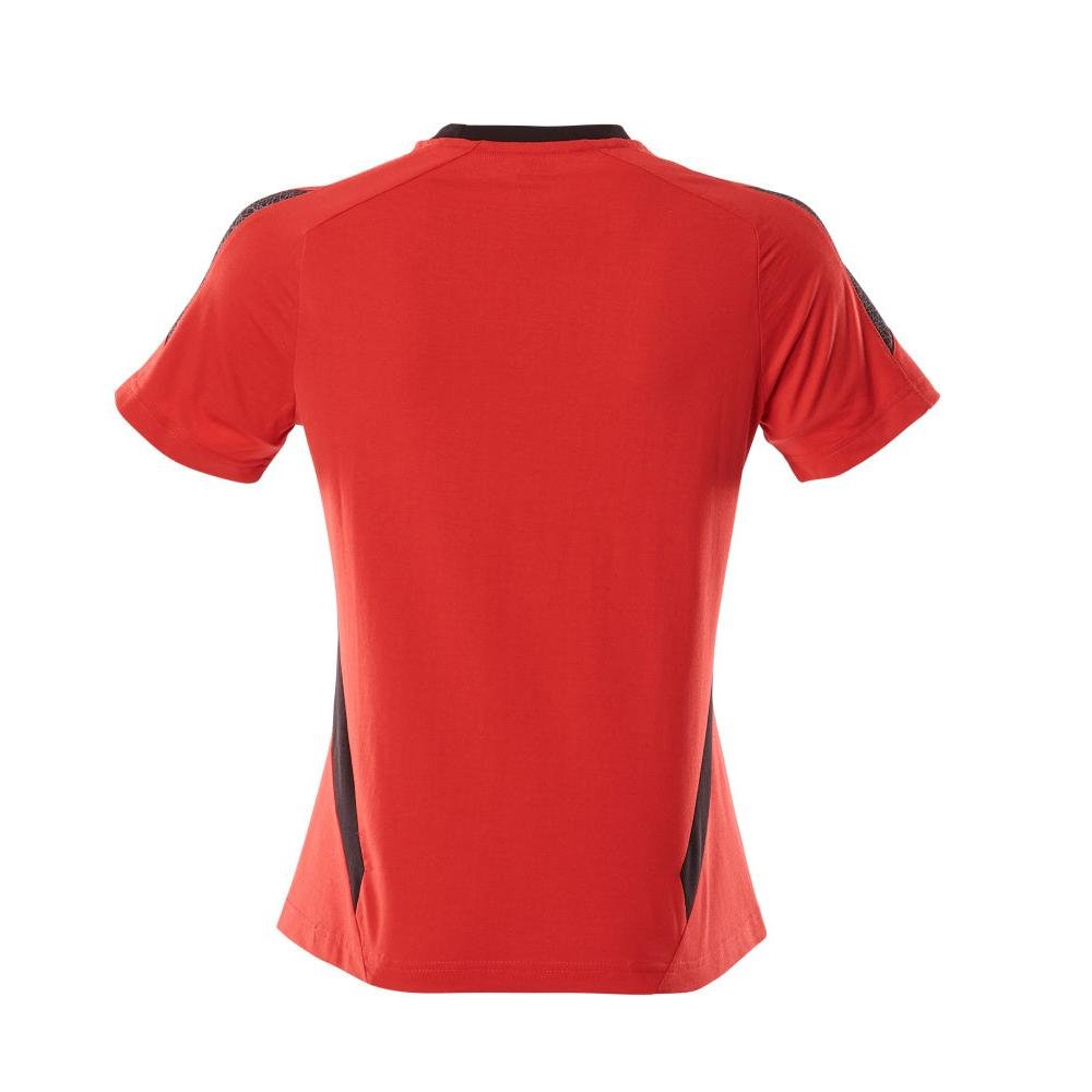 T-shirt, dame-t-shirt, trafik rød/sort